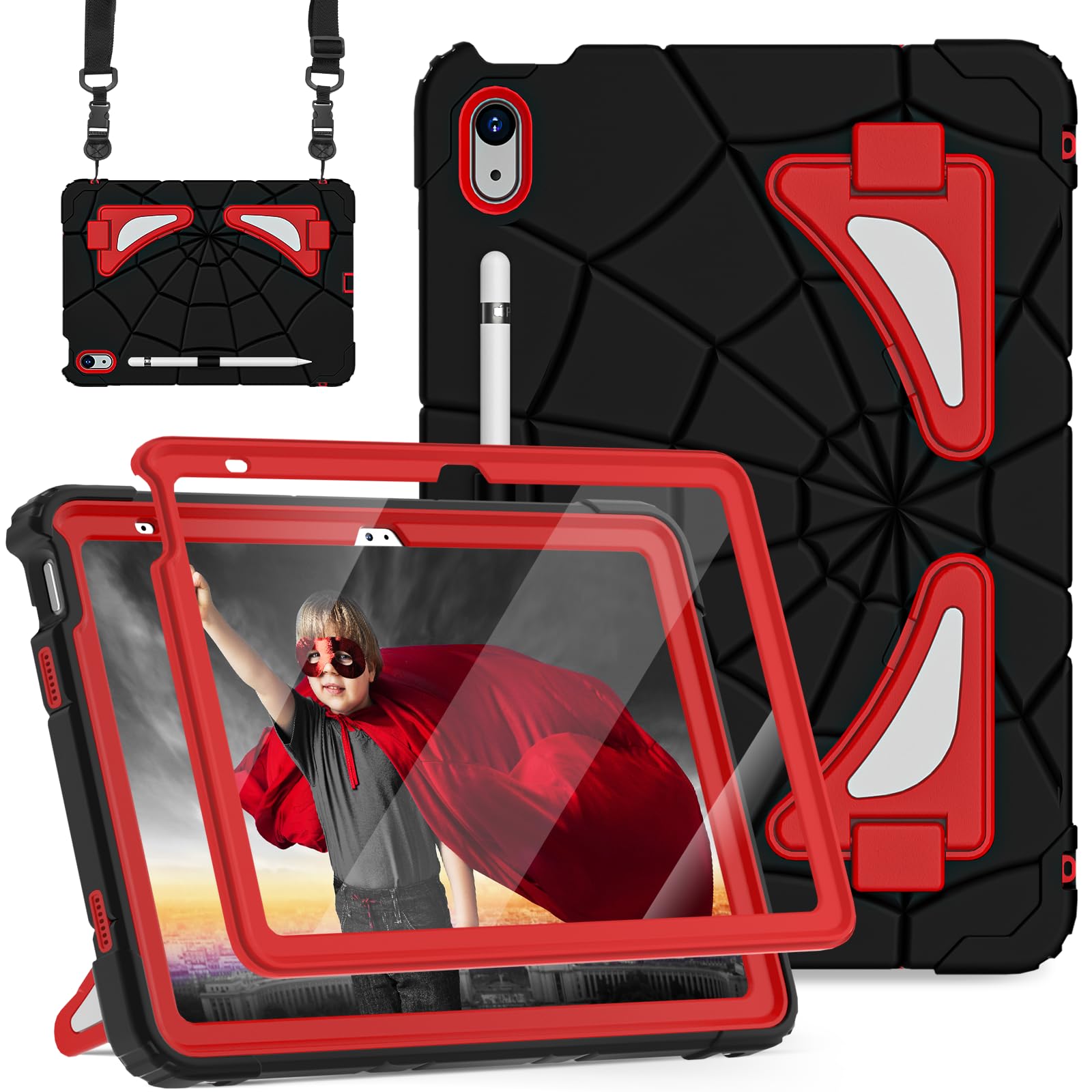 ZORBES® Case for iPad 10th Generation 11 Inch 2025 Cover with Pen Holder Screen Protector Strap Kids Boys Thickned Cornor ZORBES® Case for iPad 10th Generation 11 Inch 2025 Cover with Pen Holder Screen Protector Strap Kids Boys Thickned Cornor